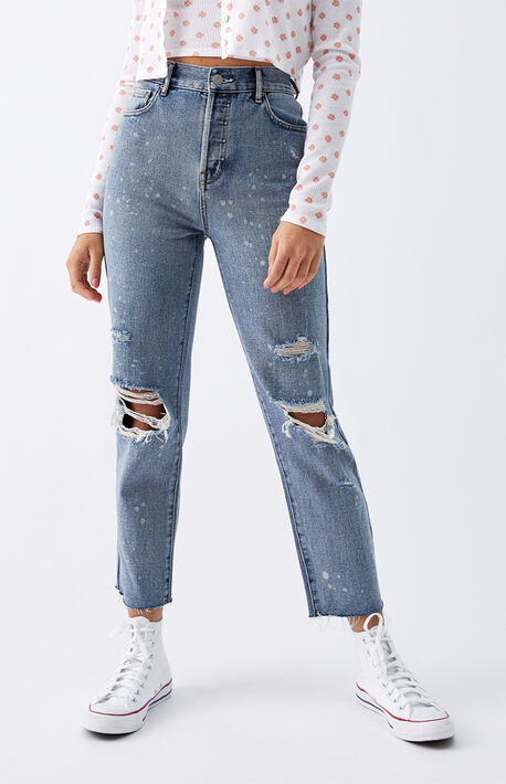 SweatyRocks Womens Ripped Boyfriend Jeans Distressed Denim Ankle Length Jeans